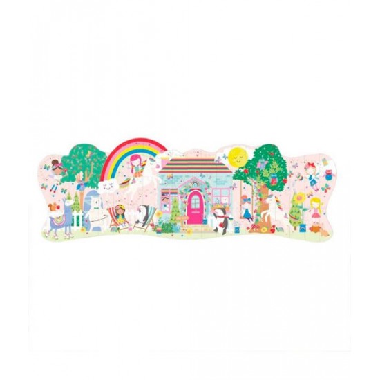 FLOSS & ROCK – FLOOR PUZZLE 60 pcs. with "Rainbow Fairy" pop-out figures