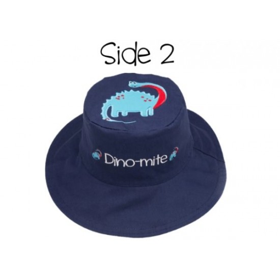 UPF 50+ Double Sided Hat – Dinosaur (Cotton)