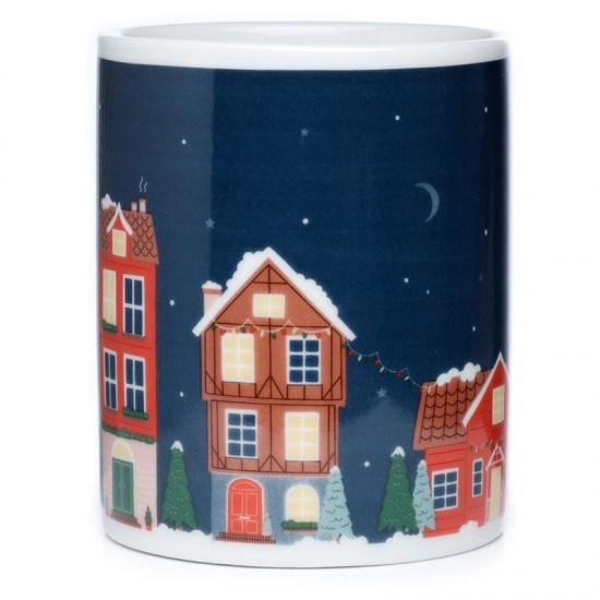 Porcelain mug Christmas village