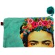 Frida Toiletry Turquoise 23x13cm. Embroidered cotton