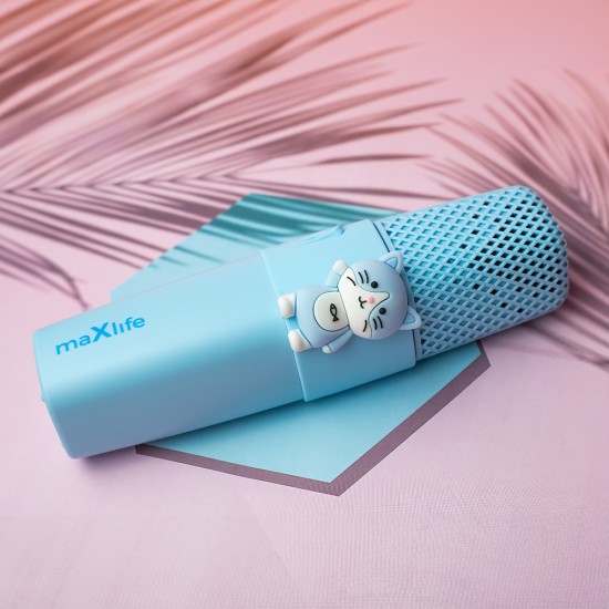 Maxlife Animal Ασύρματο Μικρόφωνο Karaoke για παιδιά με ηχείο (MXBM-500) (Μπλε)