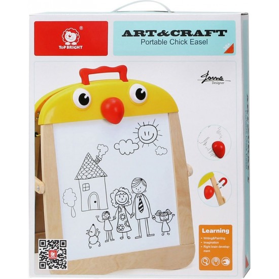 Top Bright Portable Wooden Small Chick Chalkboard Easel (460034)