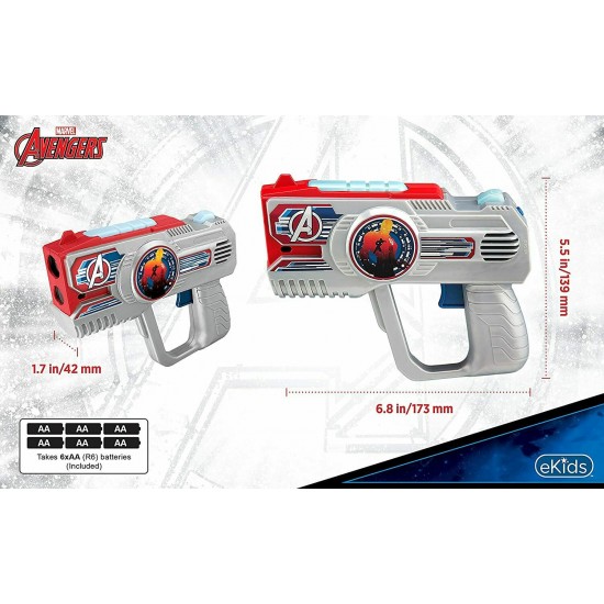 Σετ 2 Laser Tag Blasters Για Παιδιά Avengers  Εμβέλειας 30m