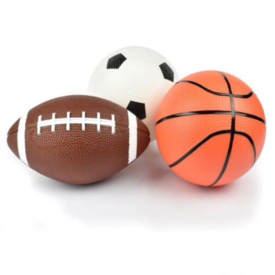 Legami set of balls, basket, football, rugby