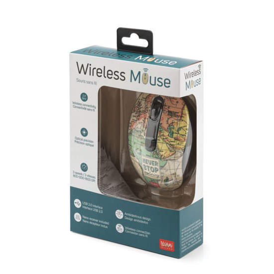 LEGAMI WIRELESS MOUSE - TRAVEL - USB 2.4 GHz WMO0001