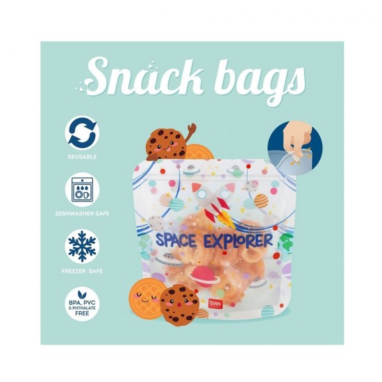Legami Σετ επαναχρησιμοποιούμενες σακούλες τροφίμων "space"