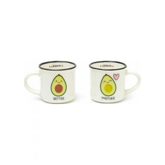 Legami Milano 2pcs espresso mugs Avocado  50ml