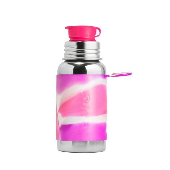 Pura Sport 550ml Bottle with Sleeve - Pink Swirl